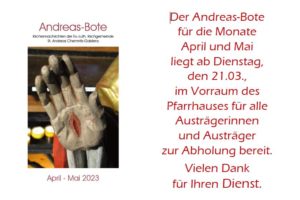 Andreas Bote April/Mai2023 ist abholbereit