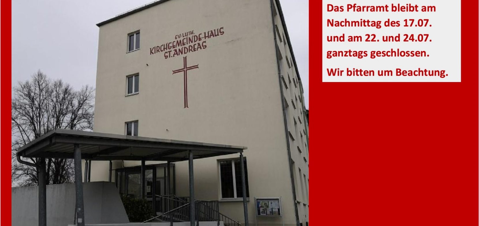 Öffnungszeiten Pfarramt
