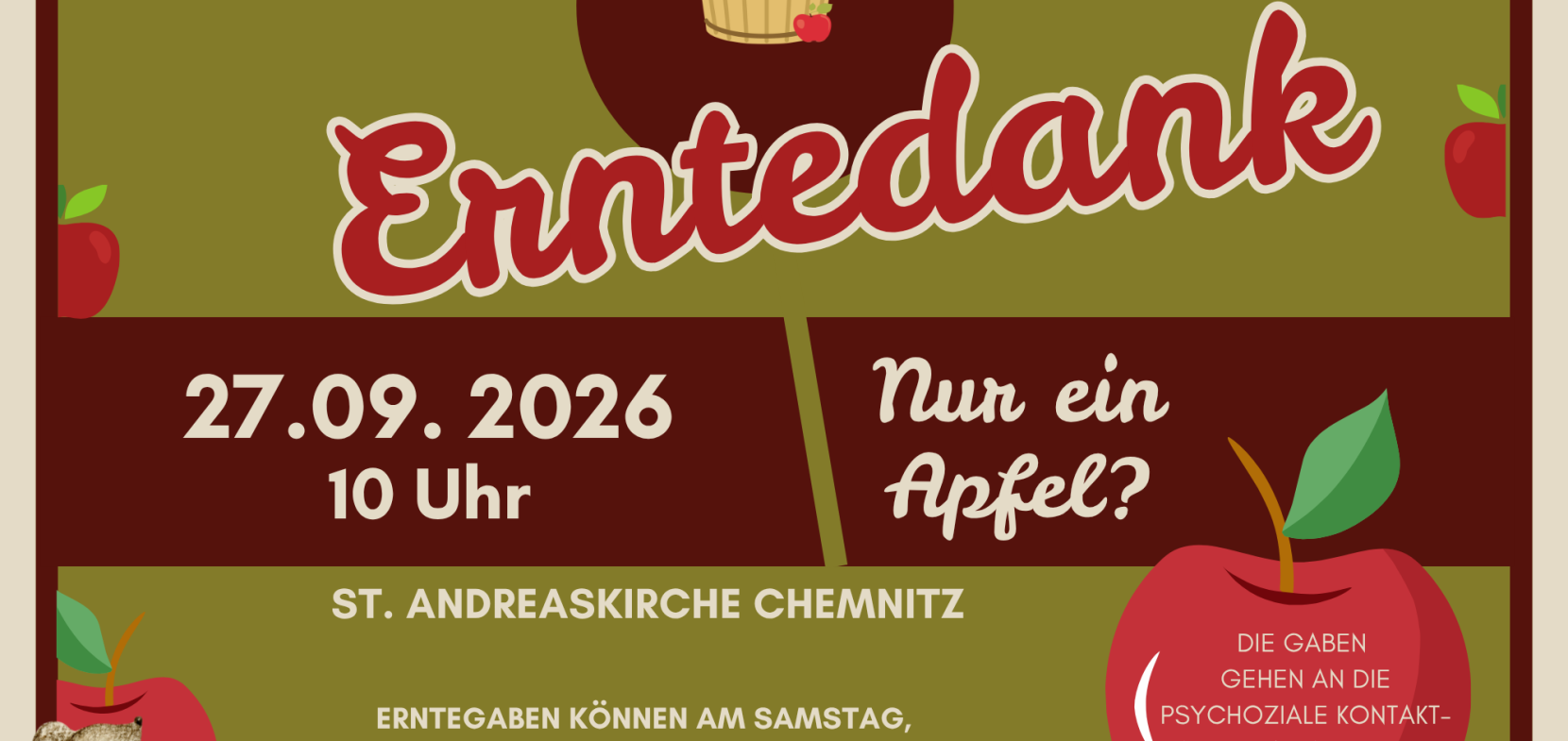 Erntedank- Einladung zum Familiengottesdienst